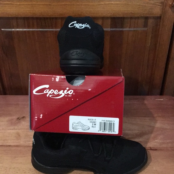 Dance Sneakers Capezio ROCK IT Black size 2 M NIB - Picture 4 of 5